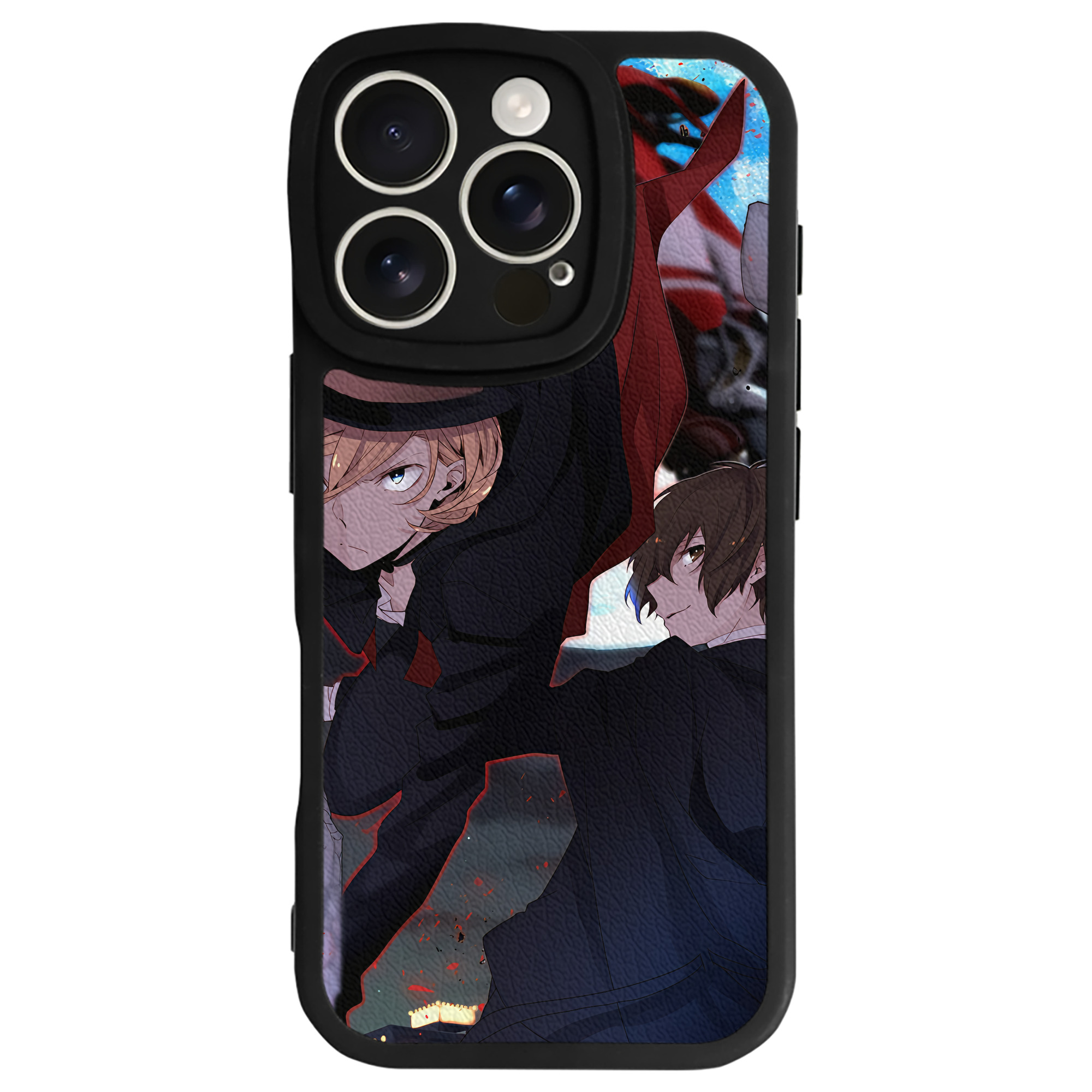 （画像用） 文豪ストレイドッグス Bungo Stray Dogs 【iPhone 16シリーズ対応】シリコンスマホケース（レザー調） 材質：シリコン